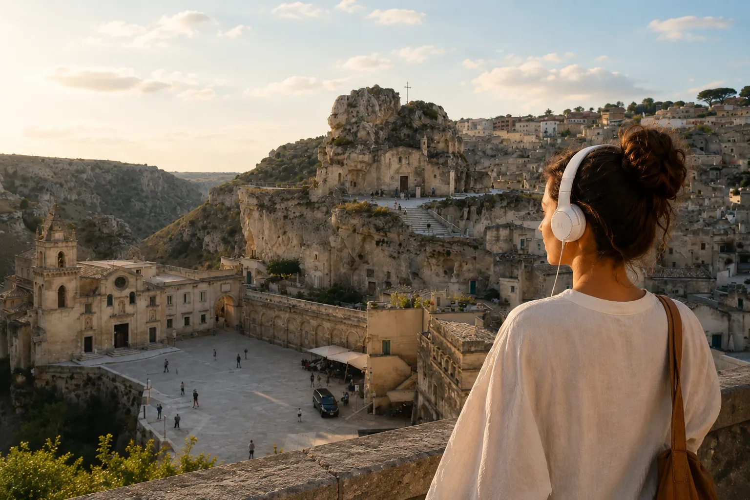 Matera, i Sassi visti dall'alto con la Gravina
